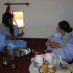 Sahara Desert 2006 interviewing a Saharoui leade