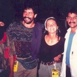 Chiapas 1996 - con Tacho, braccio destro del sub-comandante Marcos,e due colleghi giornalisti messicani