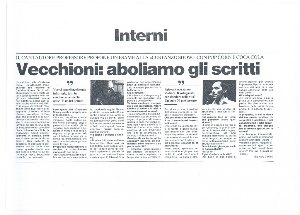 Vecchioni- Aboliamo gli scritti 06-95